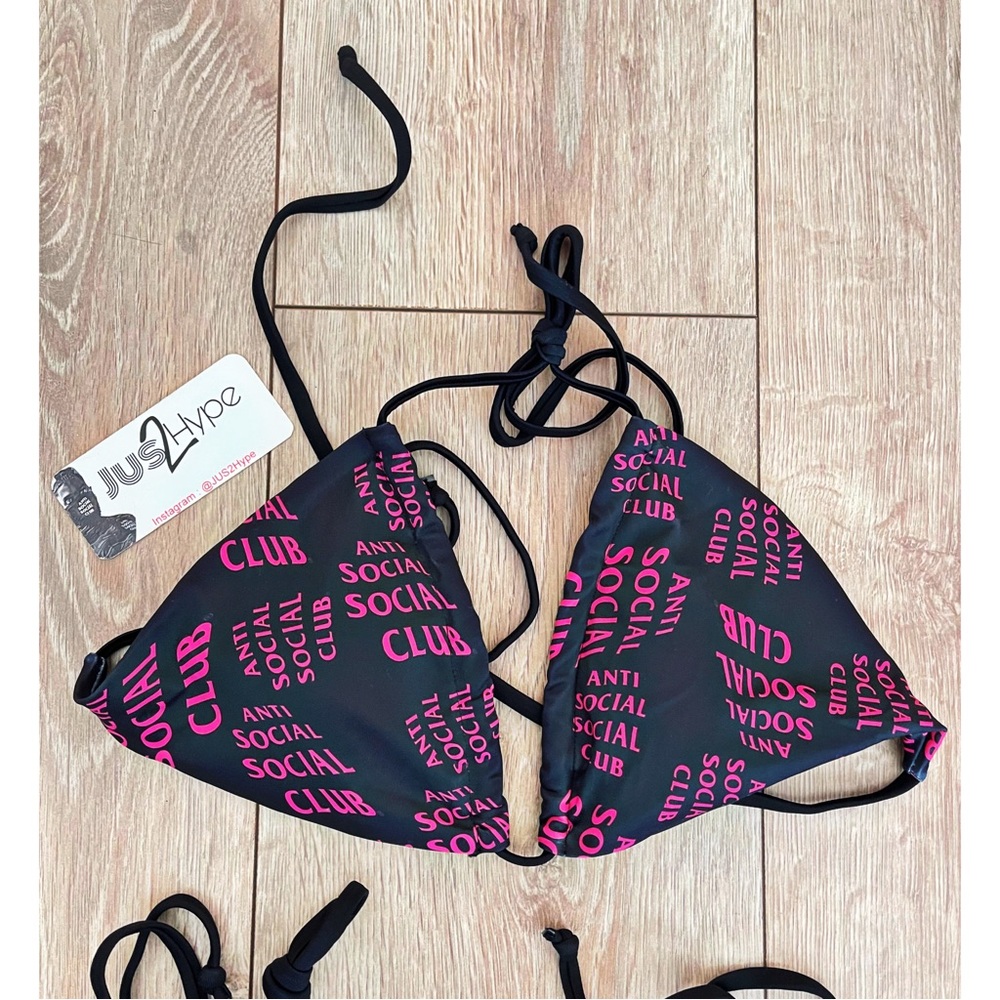 Anti Social Social Club Selfish Bikini Black Set (Brand New - Picture 2 of 6